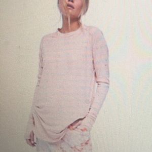 Free People Arden Striped long sleeved tee L